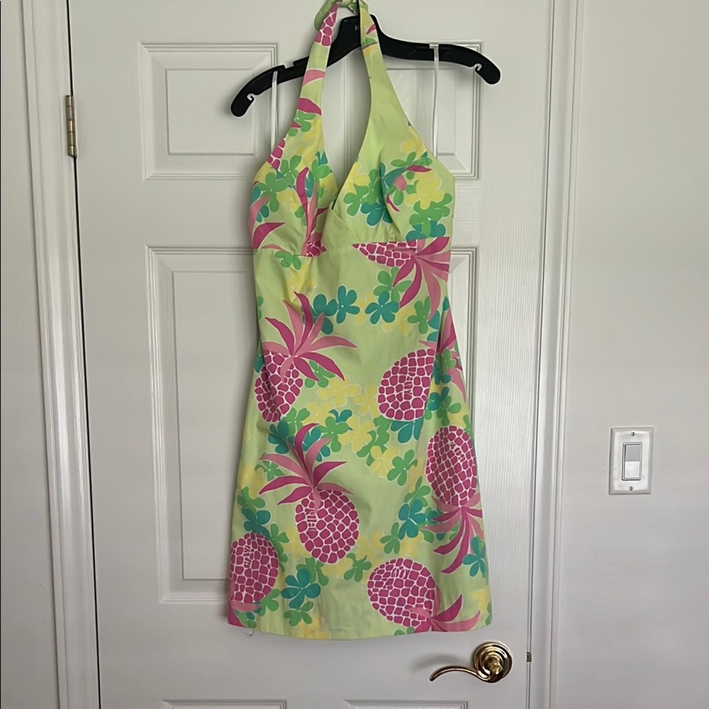 Lilly Pulitzer Green and Pink Mini Dress